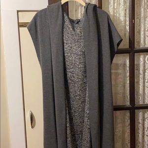 Reversible hooded long vest